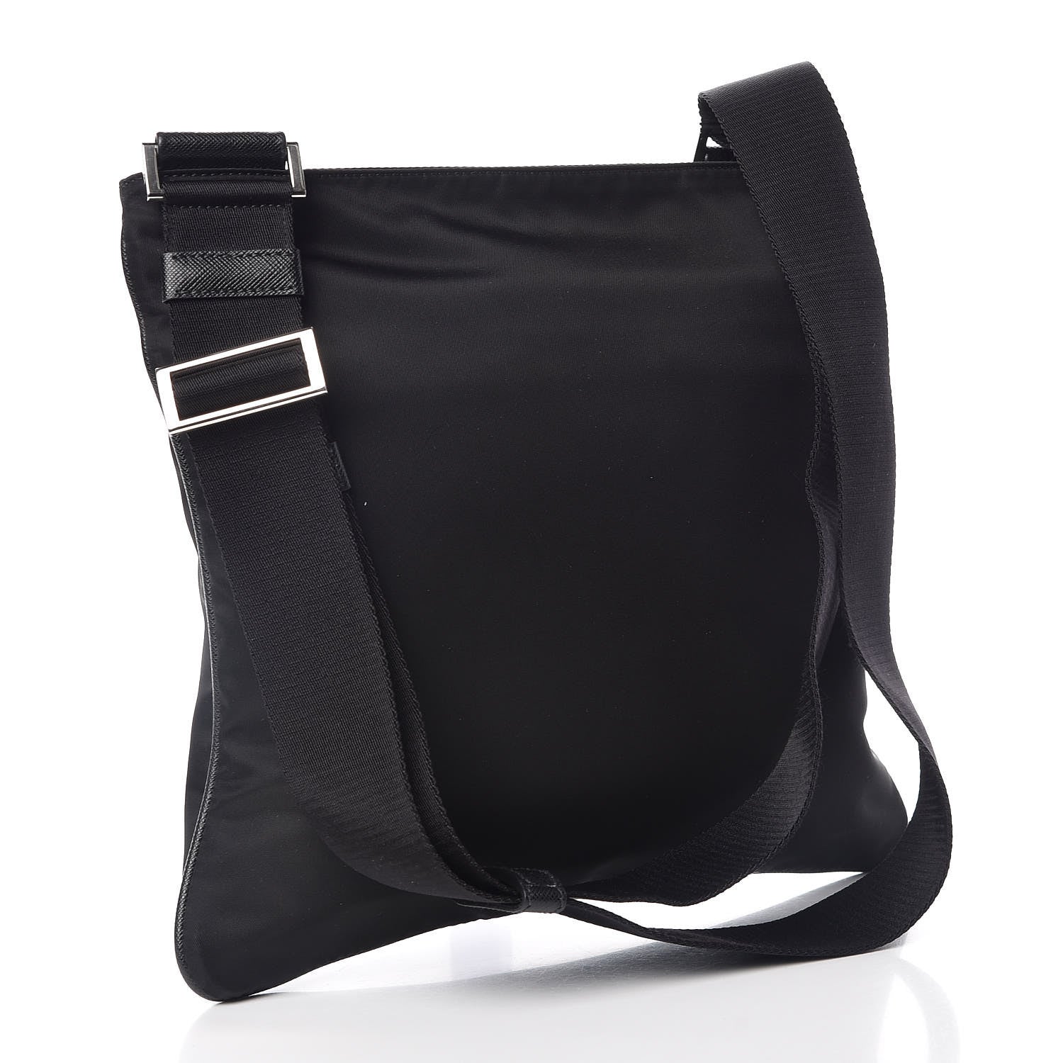 Prada Nylon Saffiano Flat Messenger Bag Black 3 of 9