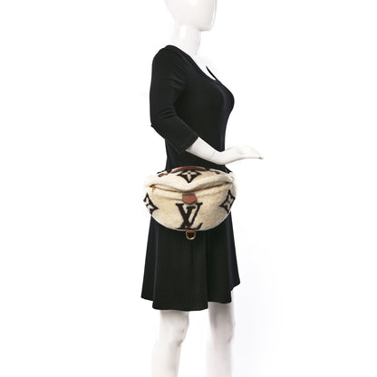 Louis Vuitton Shearling Monogram LV Ski Bumbag Cream Brown 2 of 8