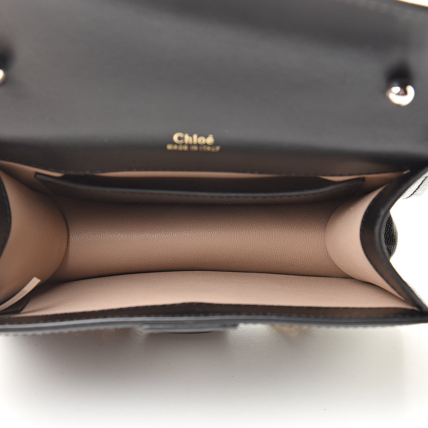Chloe Shiny Goatskin Calfskin Aby Chain Shoulder Bag Black 5 of 12