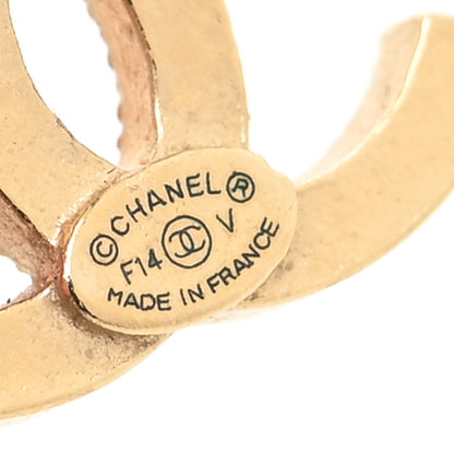 Chanel Crystal CC Earrings Gold 4 of 4