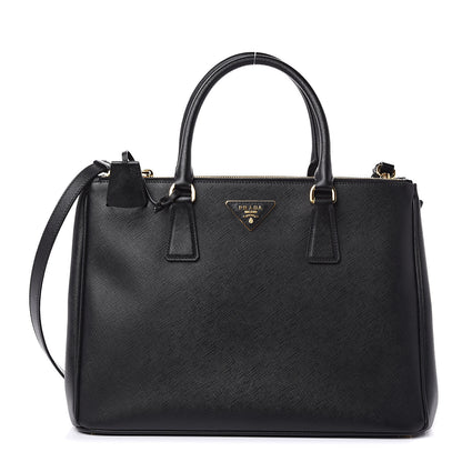 Prada Saffiano Medium Galleria Double Zip Tote Black 1 of 9
