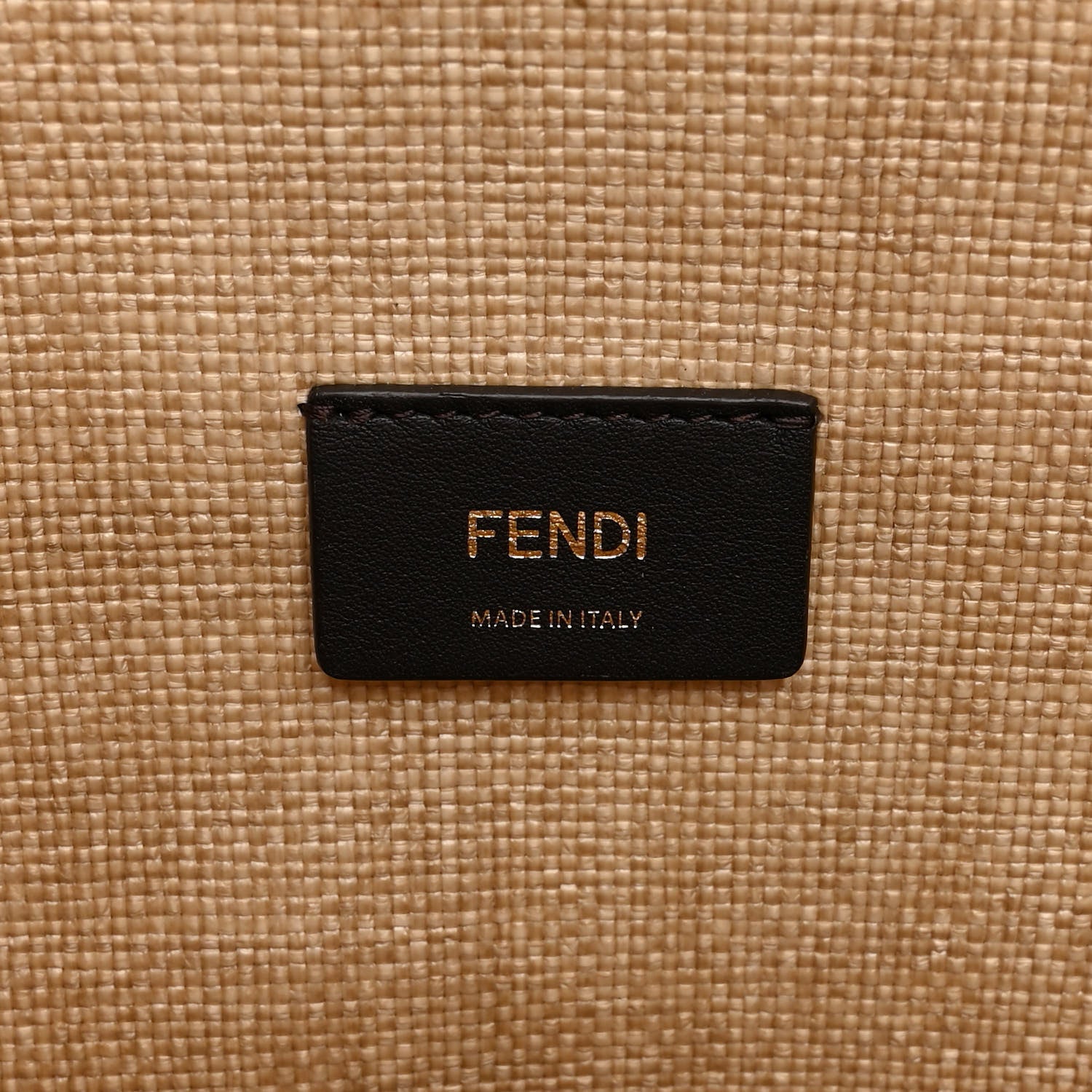 Fendi Straw Vitello King Plexiglass Woven Medium Fendi Sunshine Shopper Tote Natural Black 6 of 13