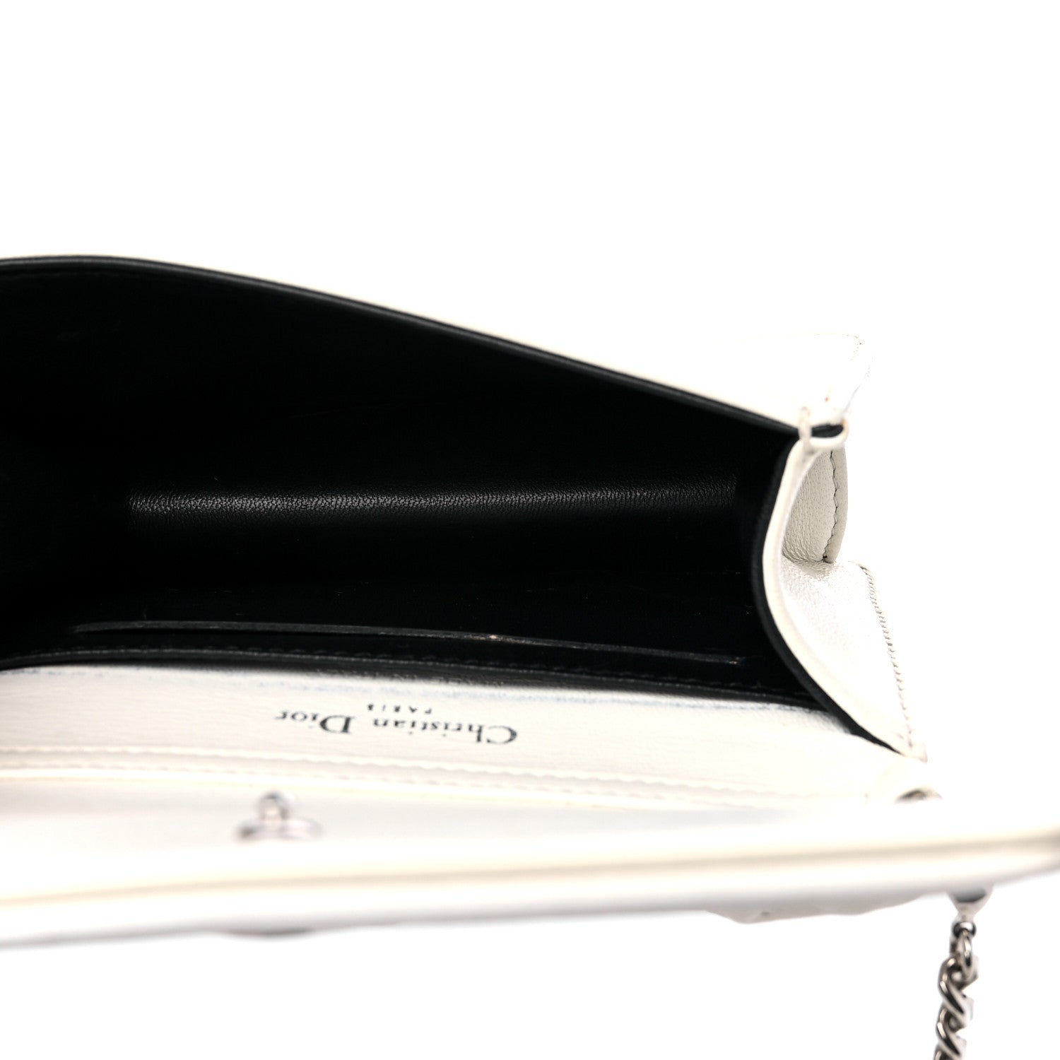 Christian Dior Lambskin Sequin Baby Diorama Flap Bag White 4 of 12