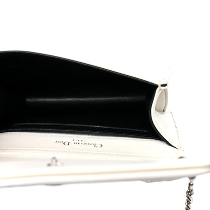 Christian Dior Lambskin Sequin Baby Diorama Flap Bag White 4 of 12