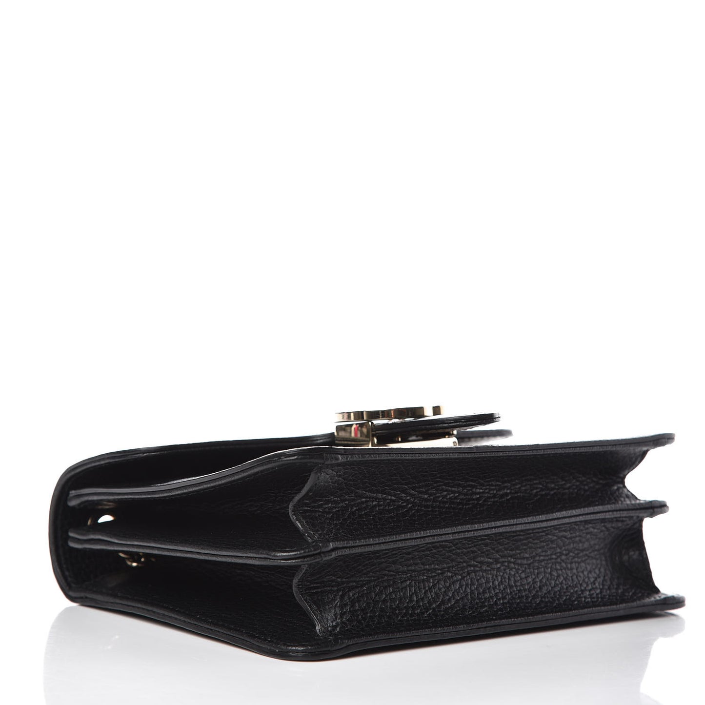 Dollar Calfskin Small Interlocking G Shoulder Bag Black
