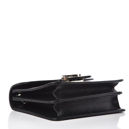 Gucci Dollar Calfskin Small Interlocking G Shoulder Bag Black 4 of 7