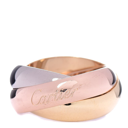 Cartier 18K Pink Yellow White Gold Large Trinity Ring 54 7 1 of 6
