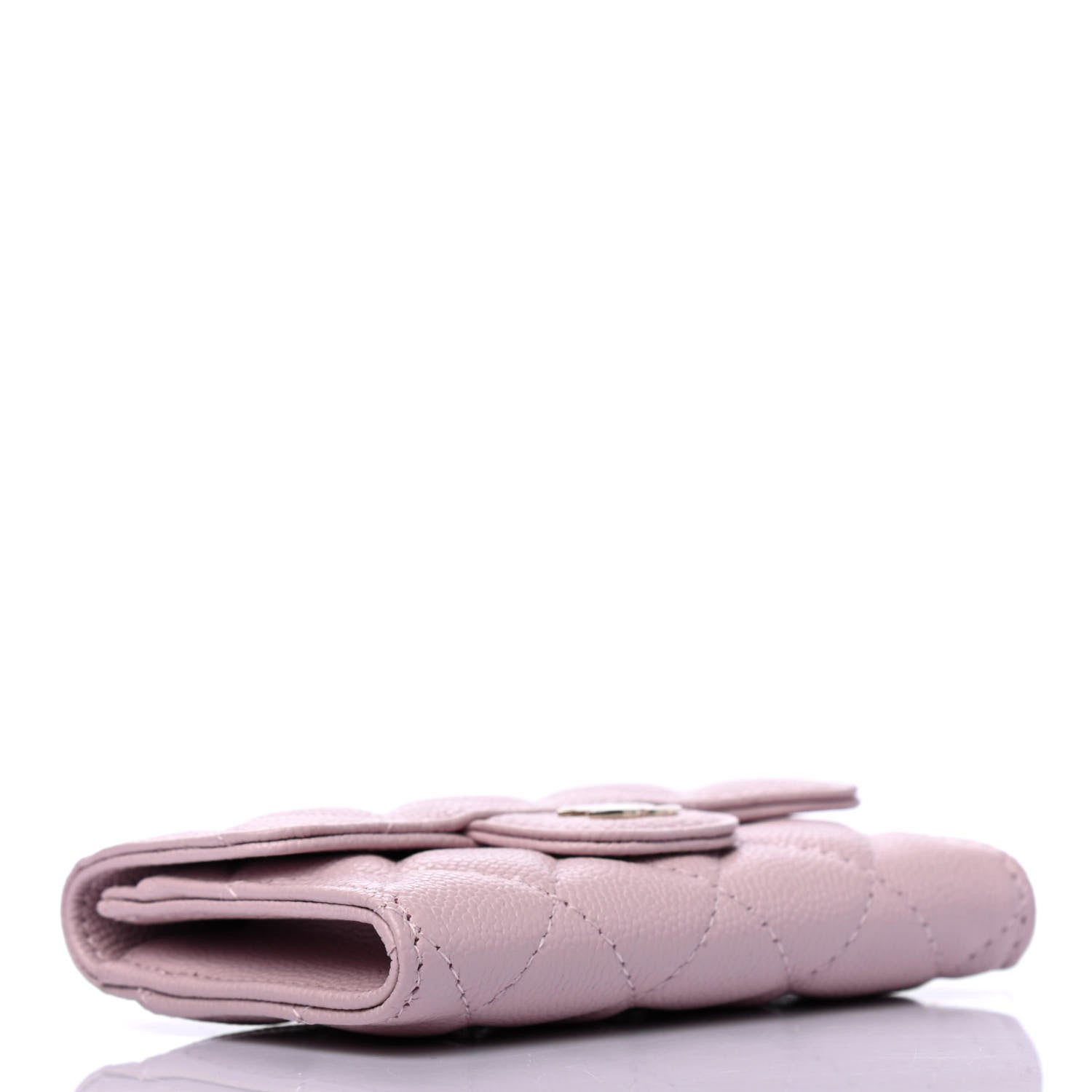 Chanel Caviar Quilted Flap Card Holder Wallet Light Pink 3 of 4