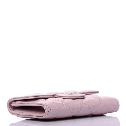 Chanel Caviar Quilted Flap Card Holder Wallet Light Pink 3 of 4