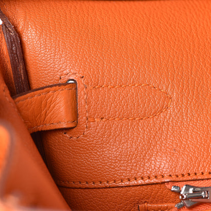 Hermes Taurillon Clemence Birkin 40 Orange 7 of 33