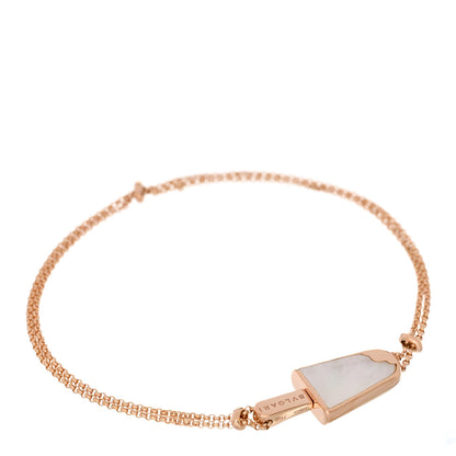 Bulgari 18K Rose Gold Mother of Pearl Diamond Gelati Bracelet ML 1 of 3
