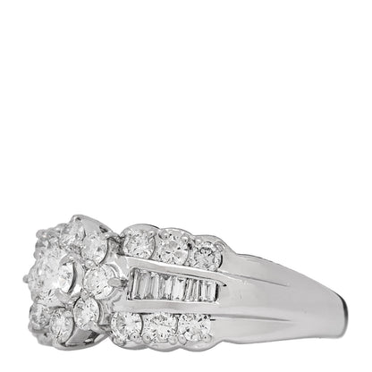 Parker & West by FASHIONPHILE Platinum Diamond 1.02ctw Flower Ring 50 5.25 3 of 9