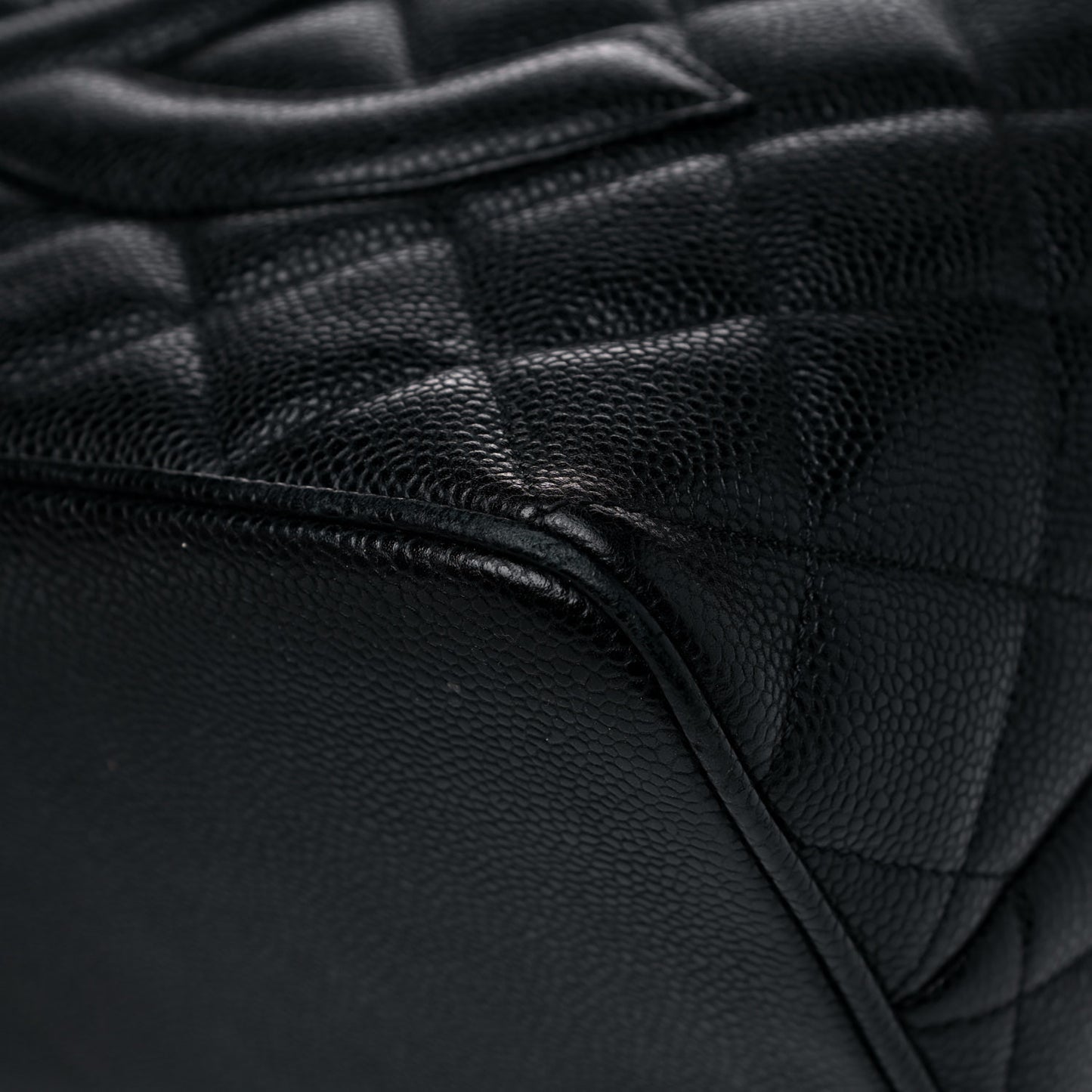 Caviar Quilted Medallion Tote Black