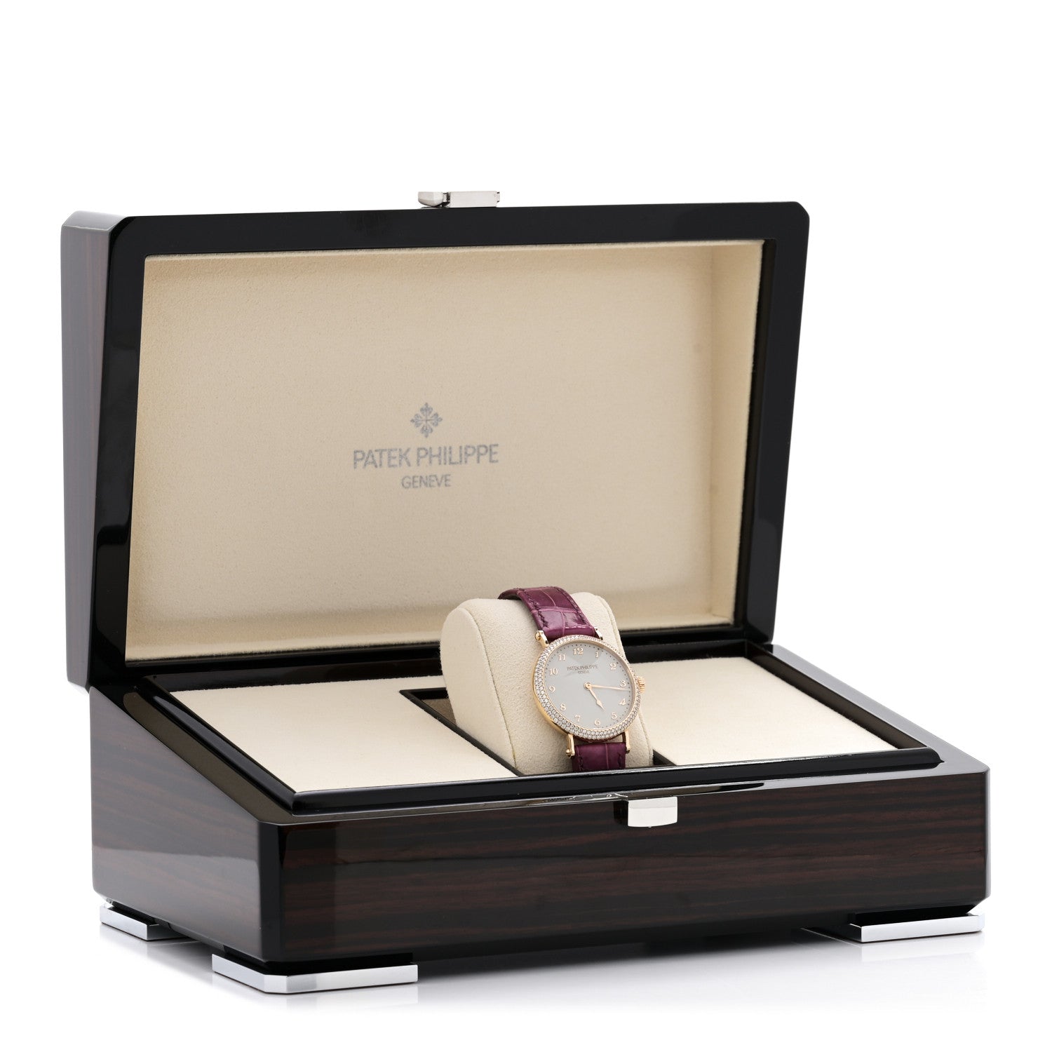 Patek Philippe 18K Rose Gold Alligator Diamond 34.6mm Calatrava Automatic Watch 7200/200R-001 5 of 5
