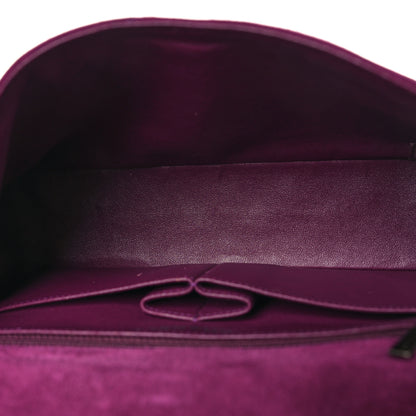 Chanel Suede Lambskin Scallop Quilted Medium Pagoda Flap Purple 5 of 12