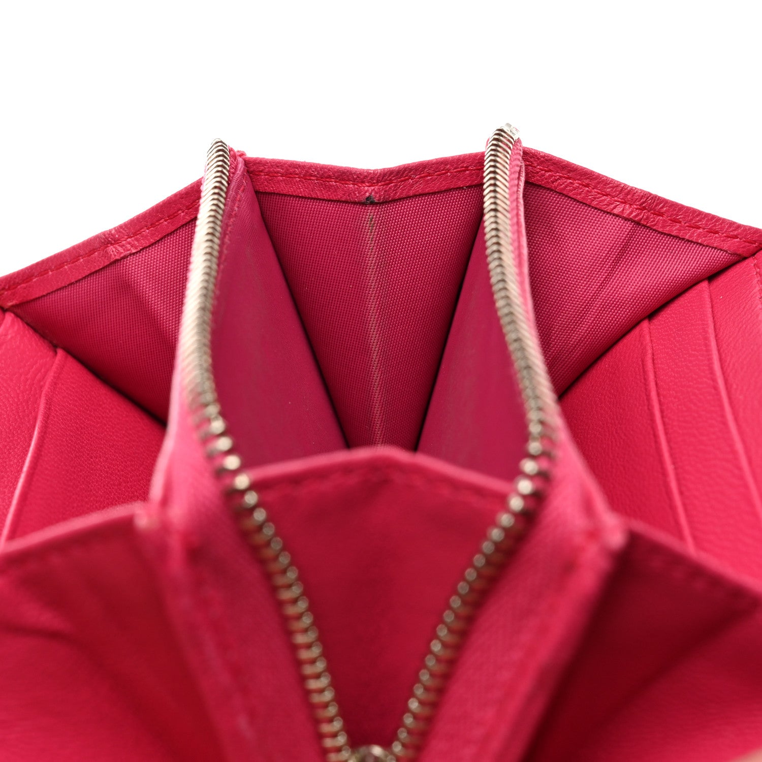 Christian Dior Calfskin Cannage Diorama Nomadene Wallet Fuchsia 9 of 18