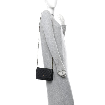 Chanel Caviar Quilted Wallet On Chain WOC Black 3 of 10