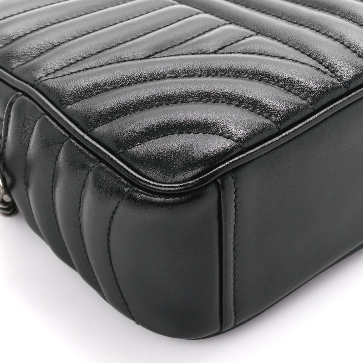 Soft Calfskin Diagramme Camera Bag Black