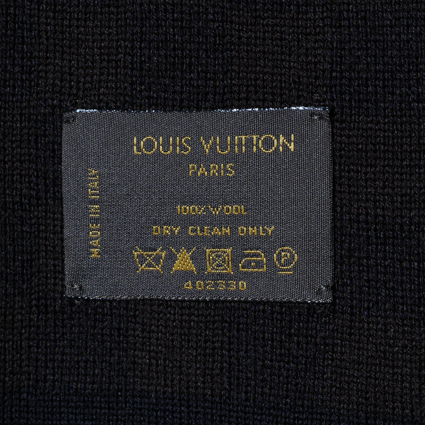 Wool Petit Damier Stole Scarf Brown