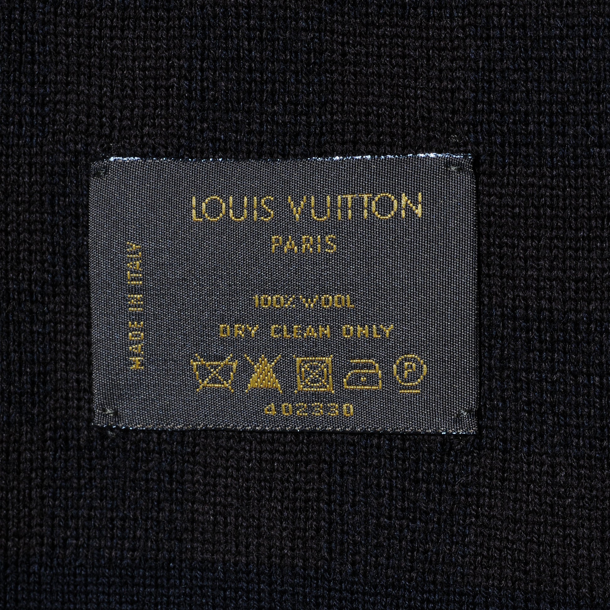 Louis Vuitton Wool Petit Damier Stole Scarf Brown 5 of 5