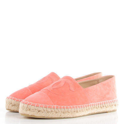 Chanel Suede Lambskin CC Espadrilles 38 Pink 7 of 18