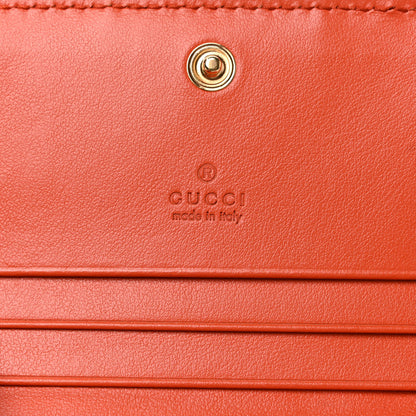 Gucci Calfskin GG Matelasse Card Case Wallet Deep Orange 6 of 7