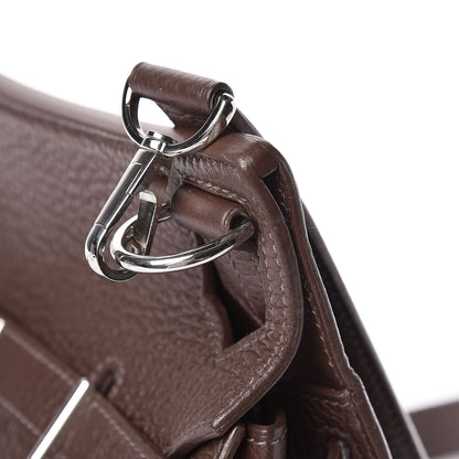 Hermes Taurillon Clemence Jypsiere 28 Chocolate 9 of 11