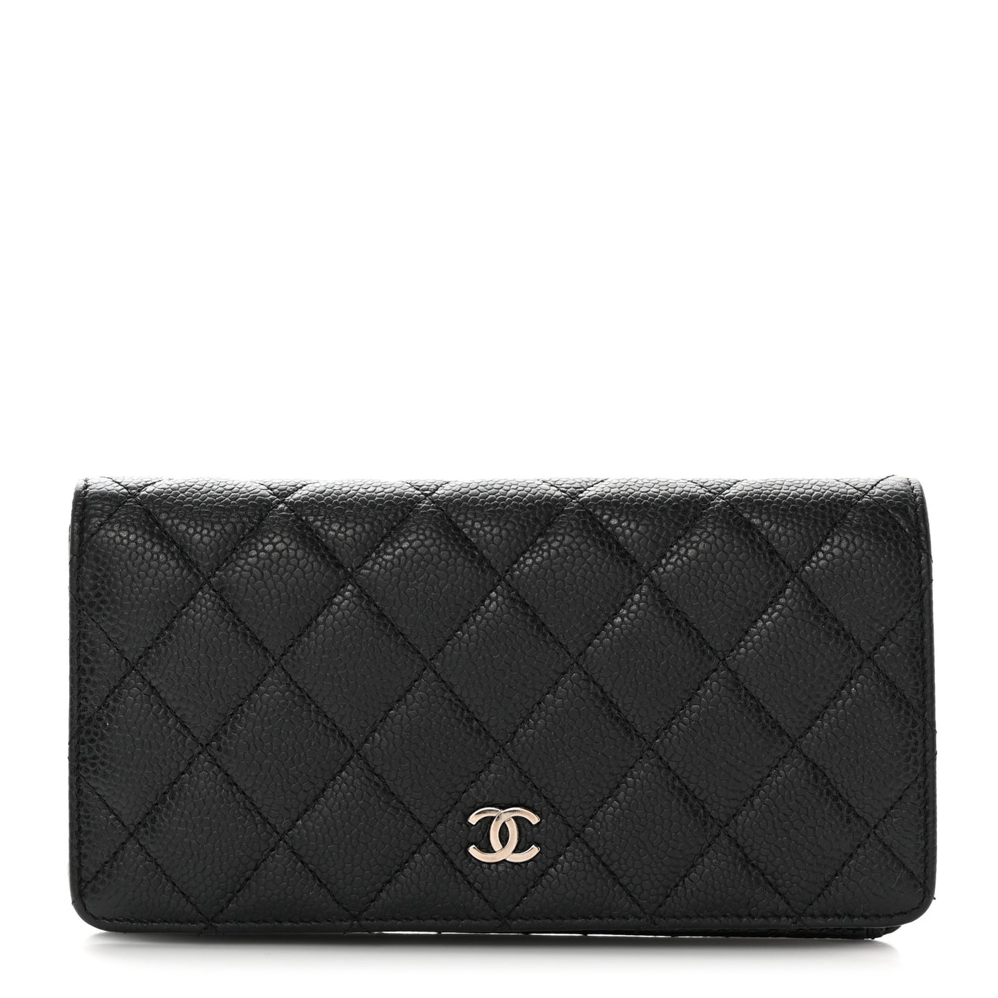 Caviar Quilted Yen Wallet Black