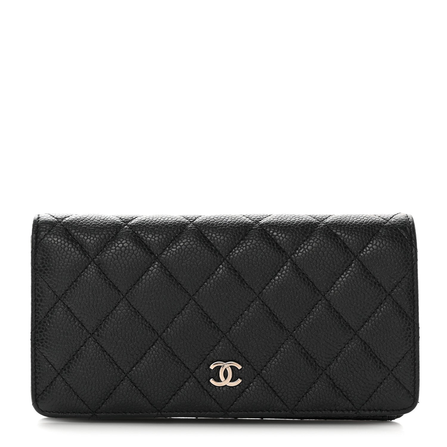 Chanel Caviar Quilted Yen Wallet Black 1 of 15