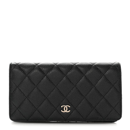 Chanel Caviar Quilted Yen Wallet Black 1 of 15