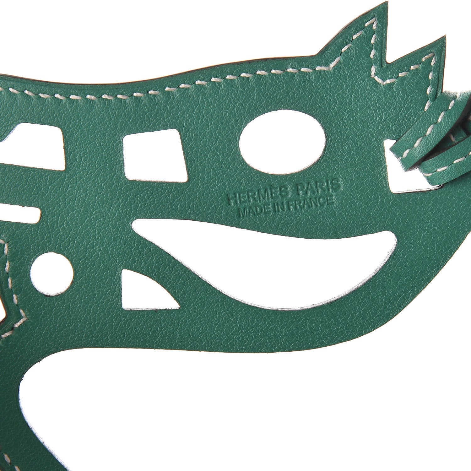 Hermes Swift Paddock Cheval Horse Bag Charm Vert Vertigo 3 of 4
