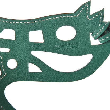 Hermes Swift Paddock Cheval Horse Bag Charm Vert Vertigo 3 of 4