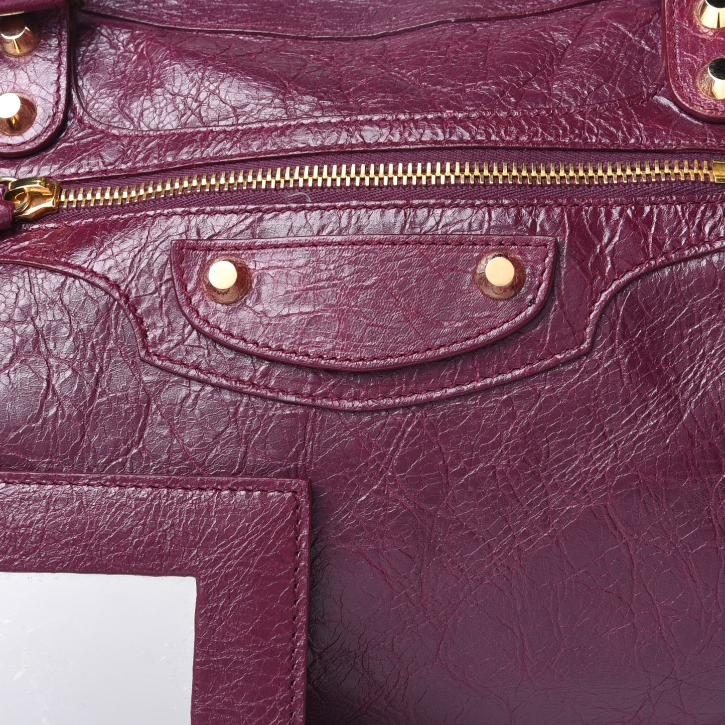 Agneau Classic Gold Hardware City Violet Prune
