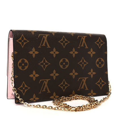 Louis Vuitton Monogram Flore Chain Wallet Rose Ballerine 3 of 10