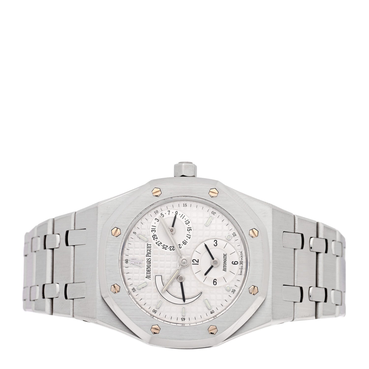 Audemars Piguet Stainless Steel 36mm Royal Oak Dual Time Automatic Watch White 25730ST.OO.0789ST.09 2 of 4