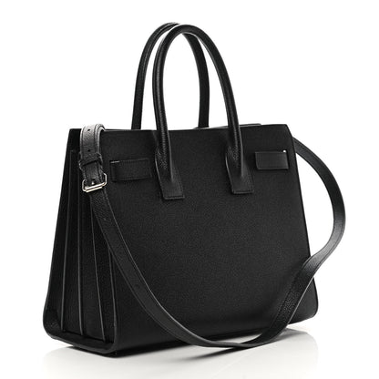Saint Laurent Grained Calfskin Baby Sac De Jour Black 3 of 15