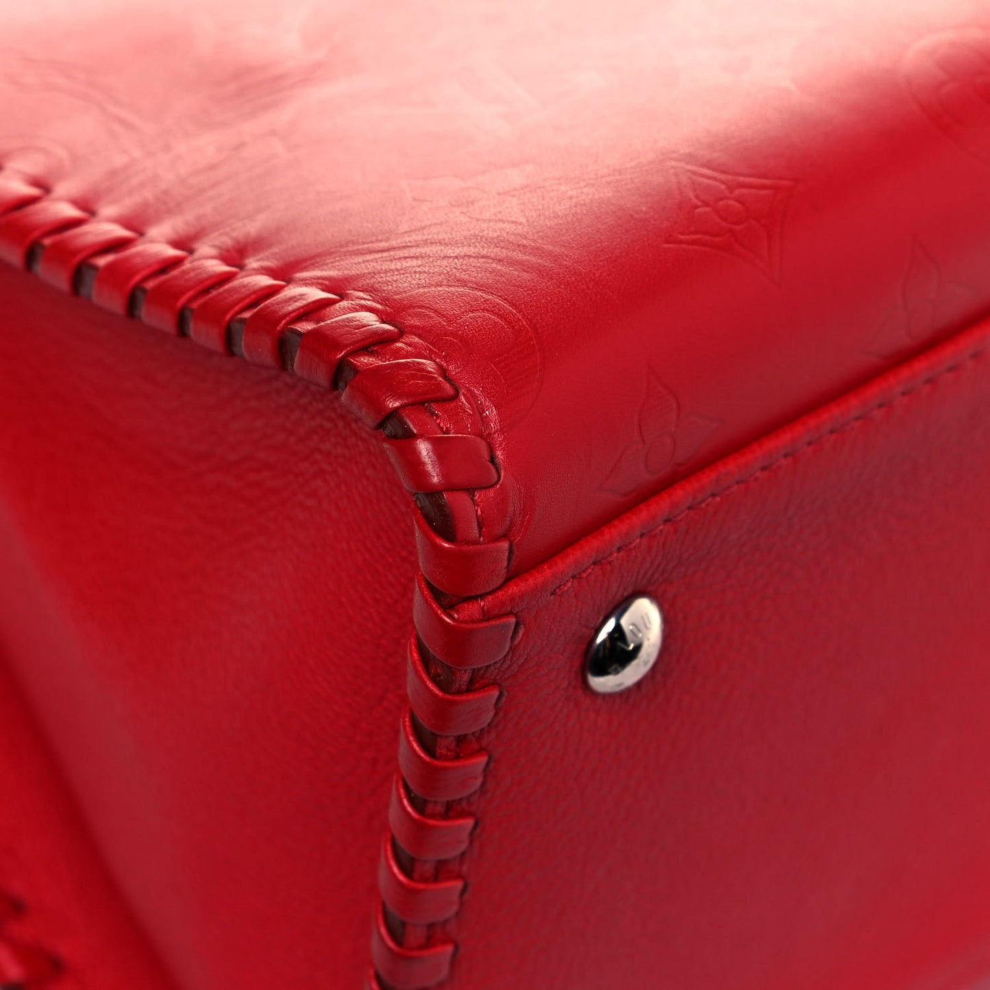 Monogram Cuir Plume Very Zipped Tote Rubis