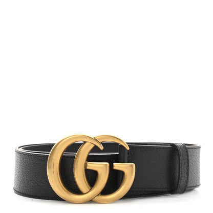 Gucci Textured Dollar Calfskin Double G 40mm Belt 95 38 Dark Cocoa 1 of 5