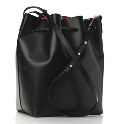 Mansur Gavriel Vegetable Tanned Calfskin Bucket Bag Black Flamma 3 of 16