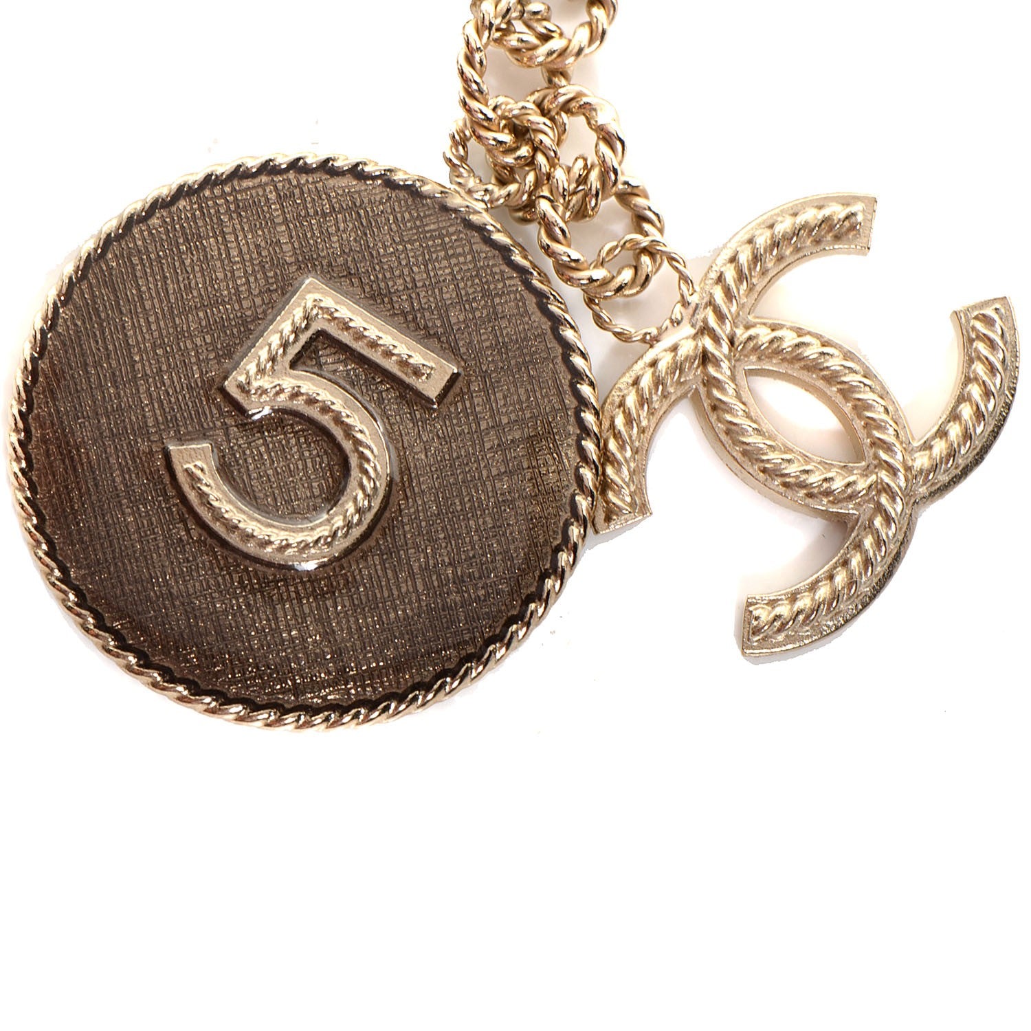 Chanel CC N°5 Medallion Bracelet Gold 4 of 5