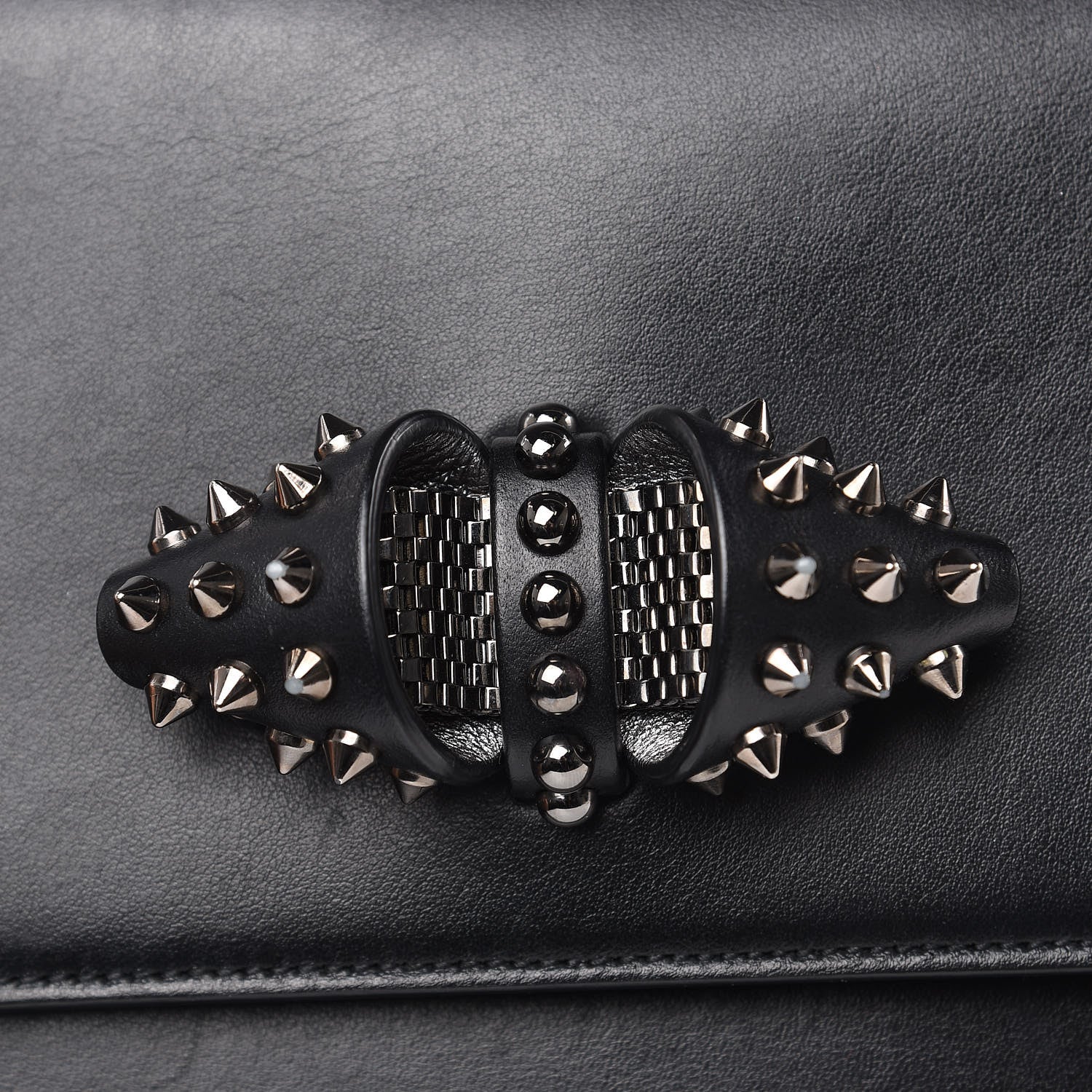 Christian Louboutin Calfskin Small Sweety Charity NV Shoulder Bag Black 13 of 15