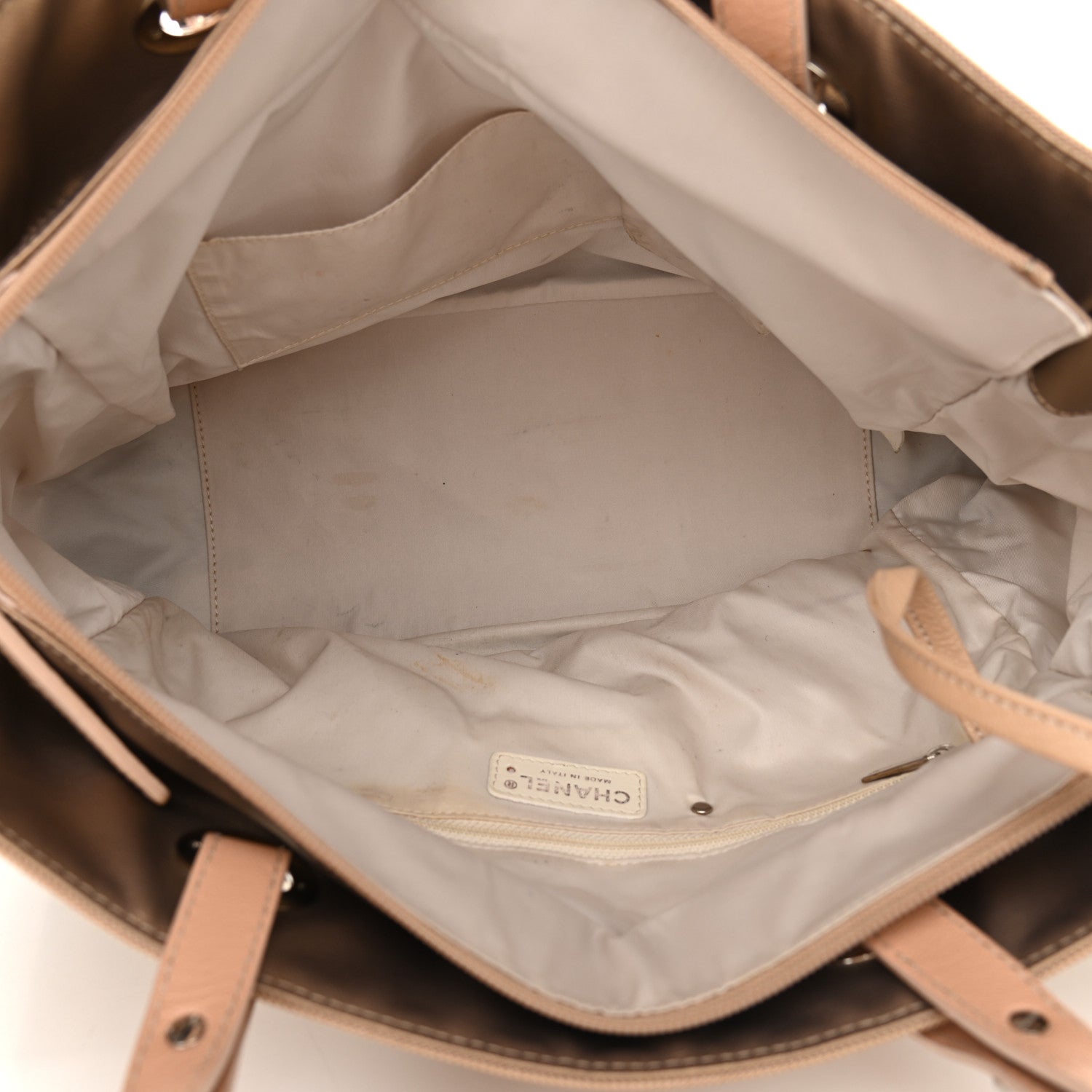 Chanel Metallic Coated Canvas Large Paris Biarritz Tote Gold 6 of 11