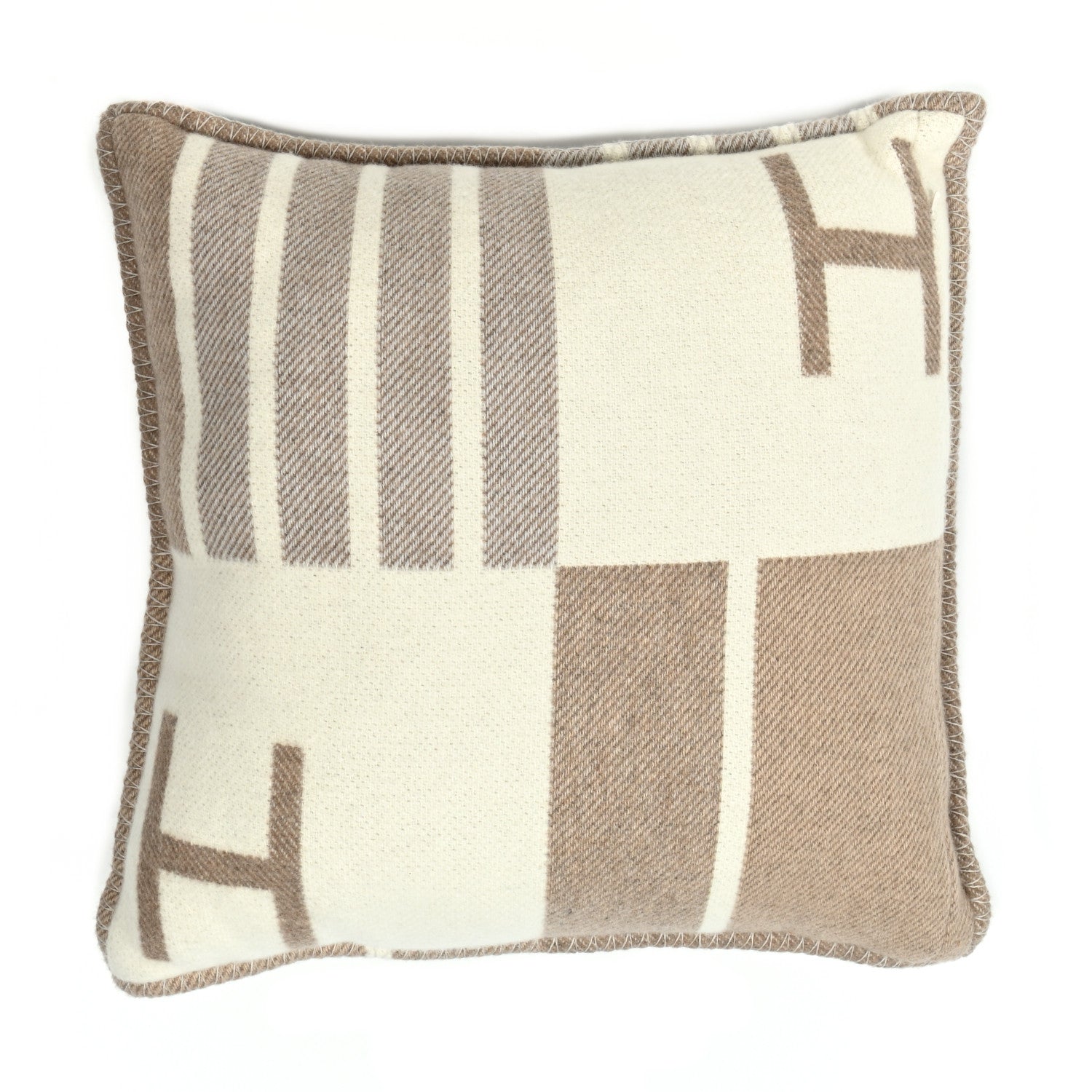 Hermes Wool Cashmere Avalon Vibration Pillow PM Coco Camomille 2 of 3