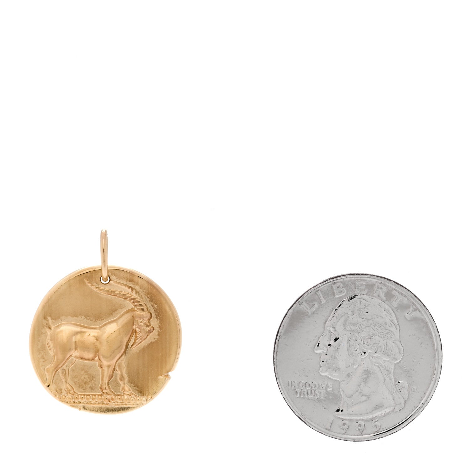 Van Cleef & Arpels 18K Yellow Gold Zodiac Capricorn Pendant