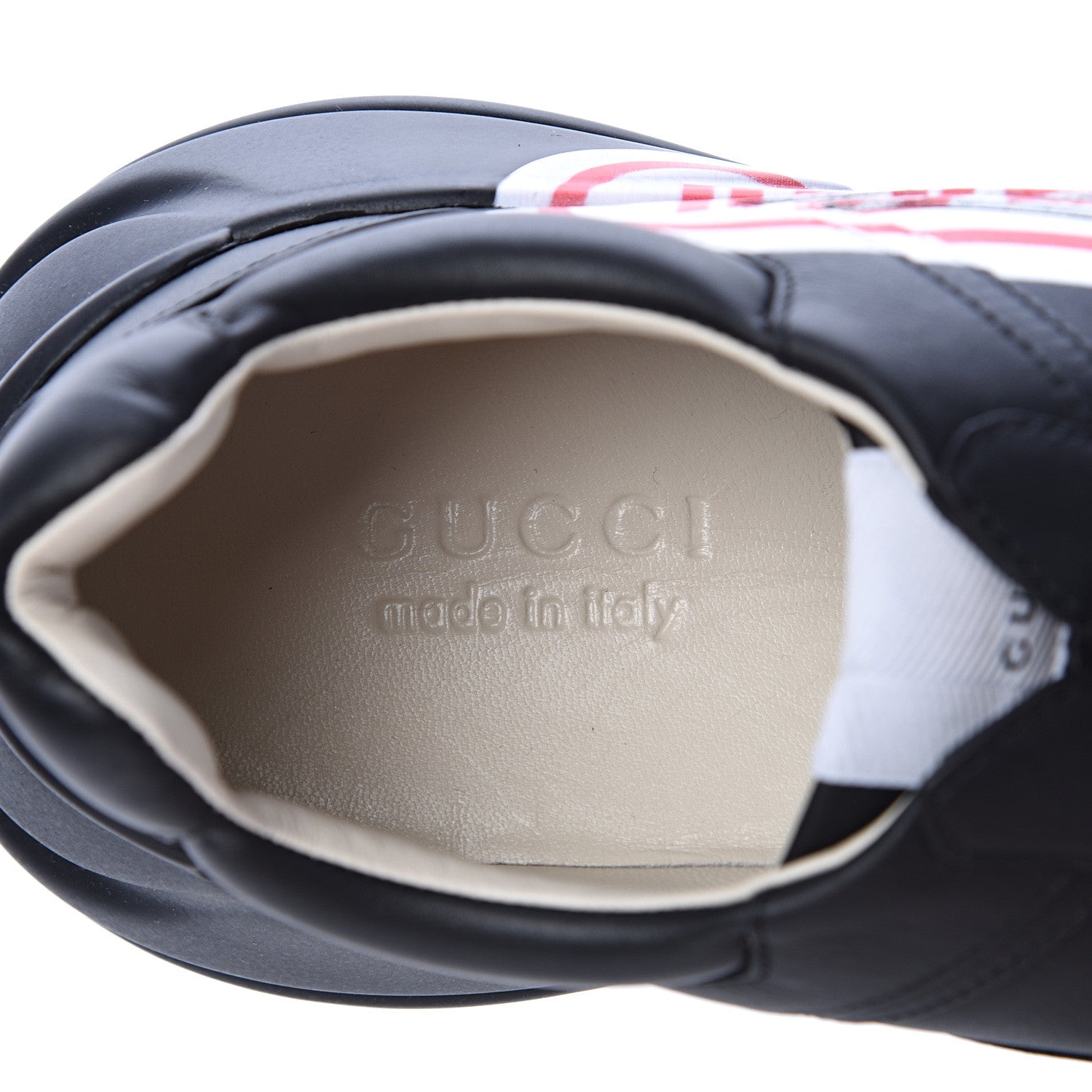 Gucci X SEGA Calfskin Logo Mens Rhyton Sneakers 9 Black 7 of 8