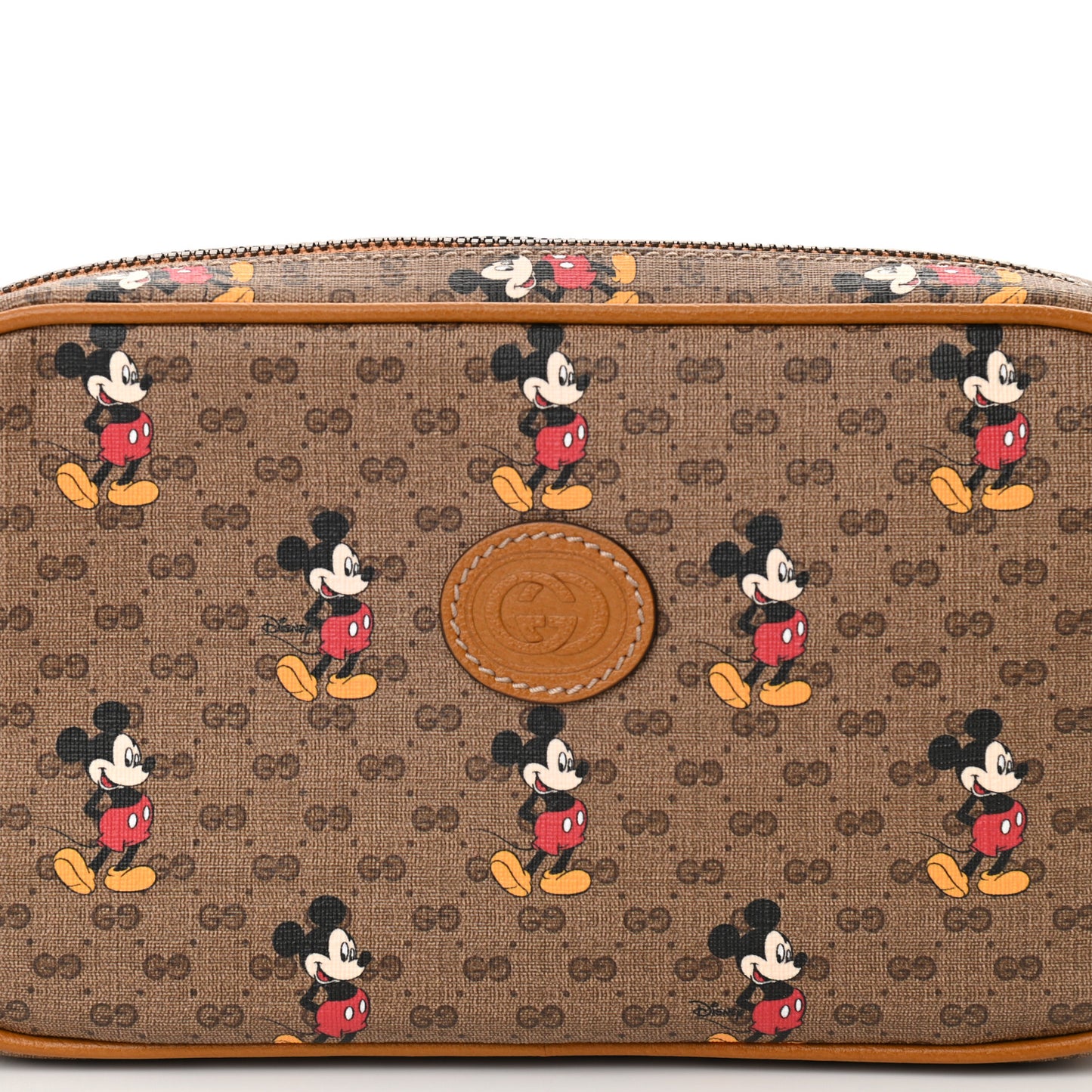 X DISNEY Mini Vintage GG Supreme Monogram Mickey Mouse Small Belt Bag Beige Vintage Sun Oil