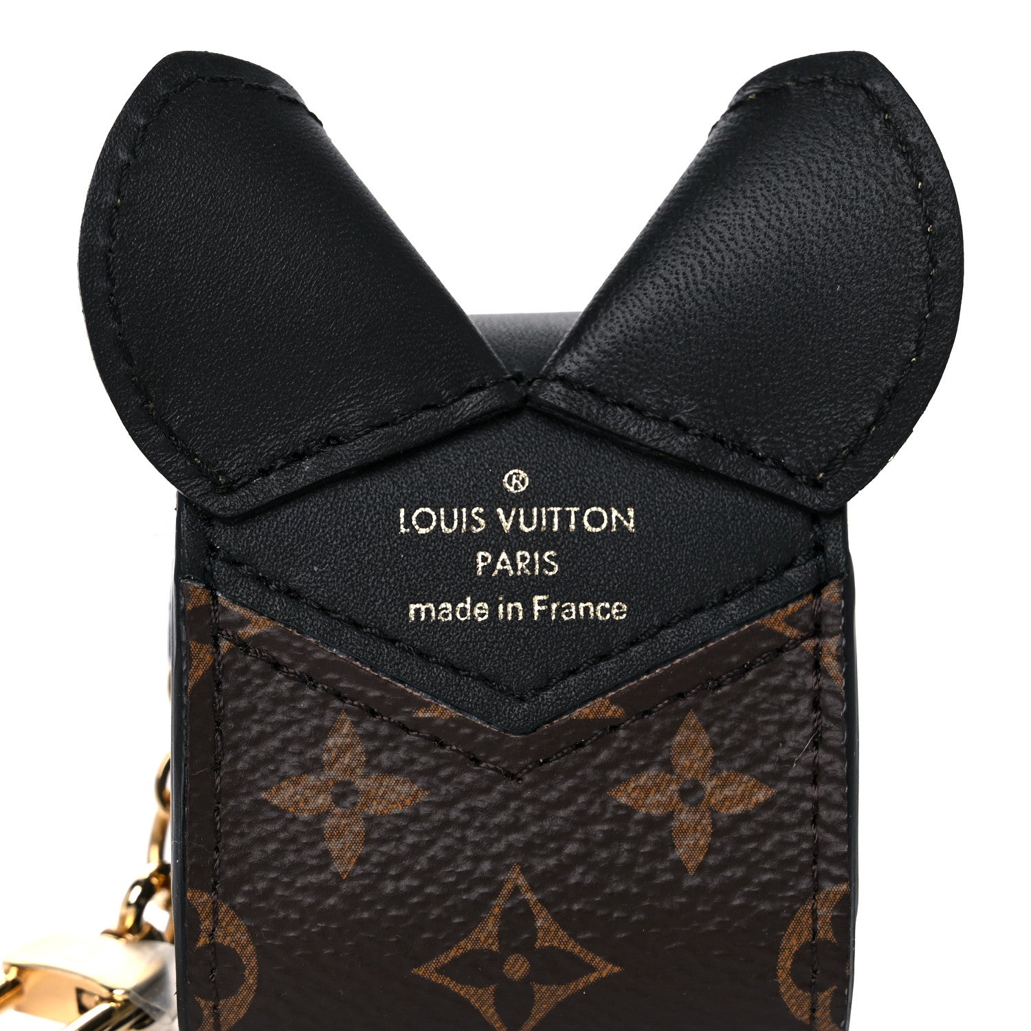 Louis Vuitton Monogram Cat Earphones Case Black 3 of 4