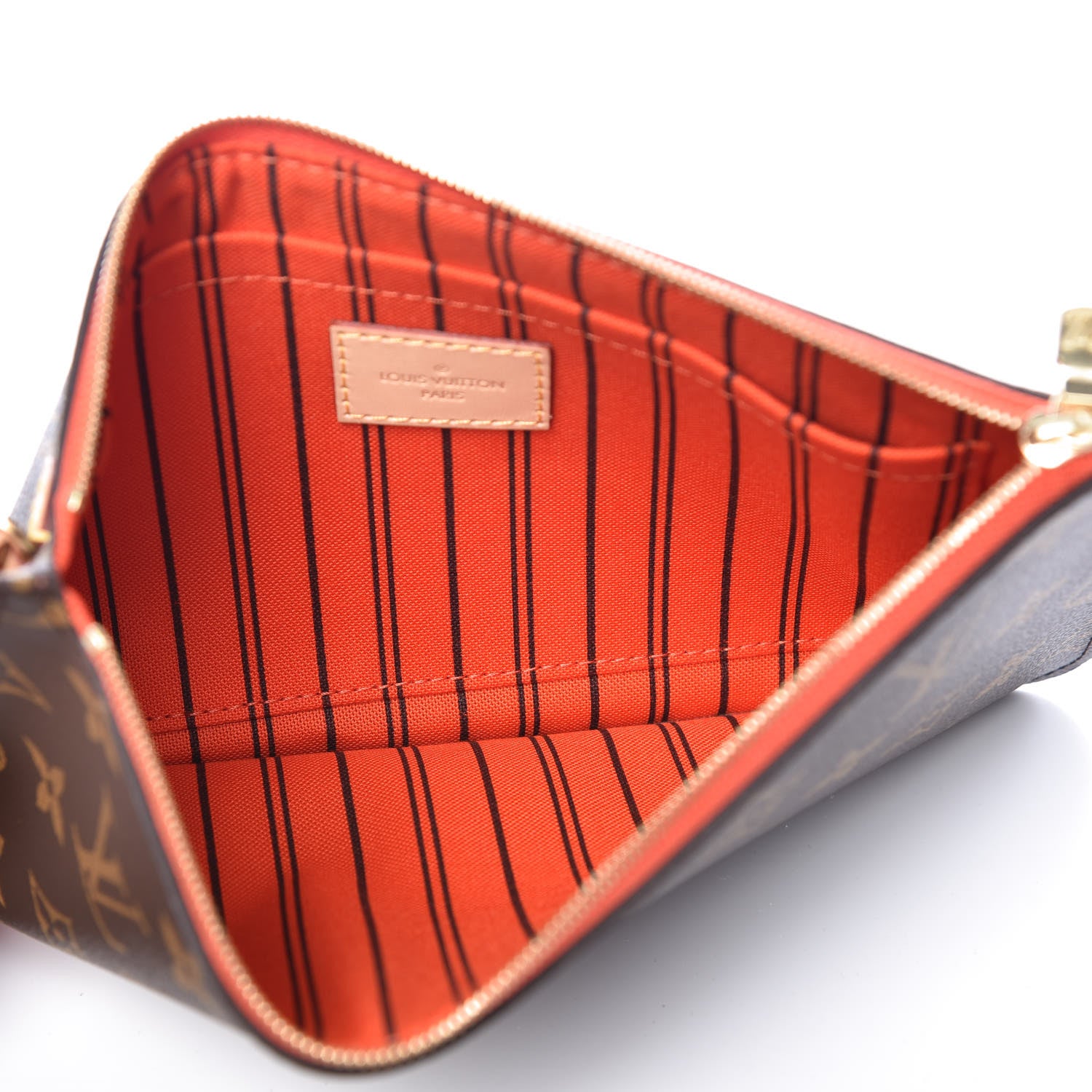 Louis Vuitton Monogram Neverfull MM GM Pochette Piment 5 of 8