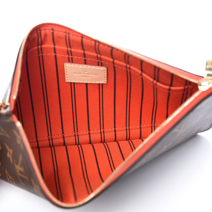 Louis Vuitton Monogram Neverfull MM GM Pochette Piment 5 of 8