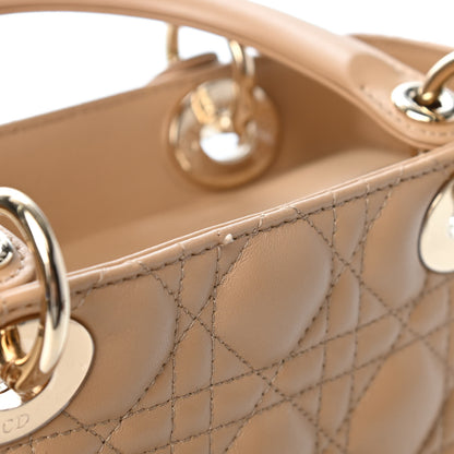 Christian Dior Lambskin Cannage Medium Lady Dior Beige 5 of 5